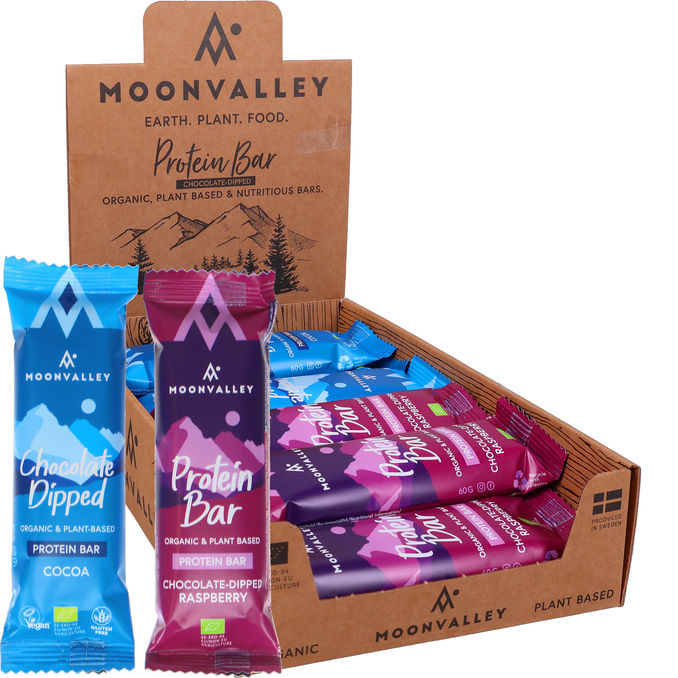 Moonvalley Proteinbar Chocolate Mixlåda 18-pack