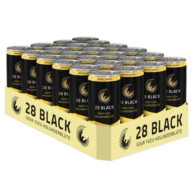 28 BLACK Energy Drink Sour Yuzu-Holunderblüte, 24er Pack (EINWEG) zzgl. Pfand