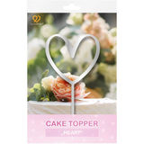 GoodBake INFO:Großer Cake Topper "Heart" (Silber)