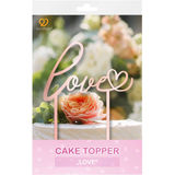 GoodBake INFO:Großer Cake Topper "Love" (Rosé / Rosa)