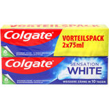 Mindestens haltbar bis: 31.08.2026 Colgate Zahncreme Sensation White, 2er Pack