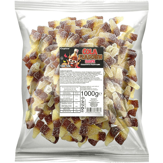 Capico Fruchtgummi Cola Flaschen gezuckert, Maxi Pack