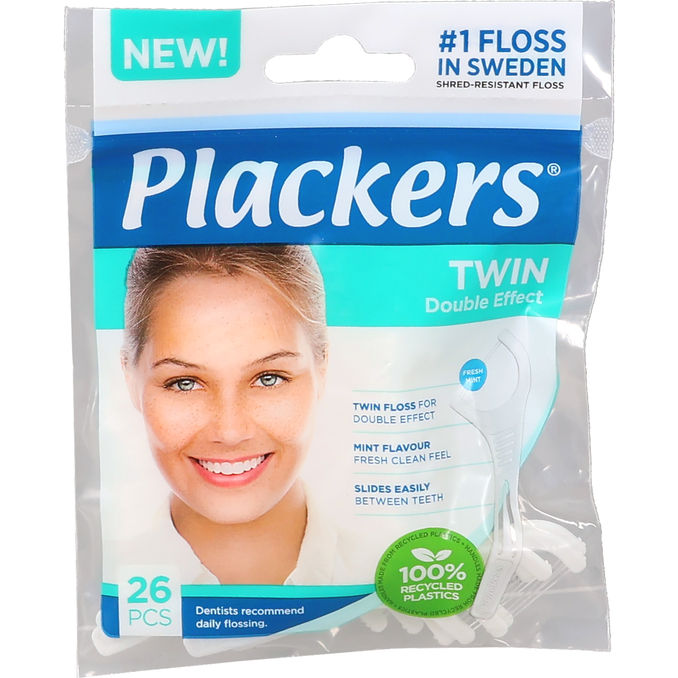 Plackers Hammaslankain Twin Double Effect 26-pack