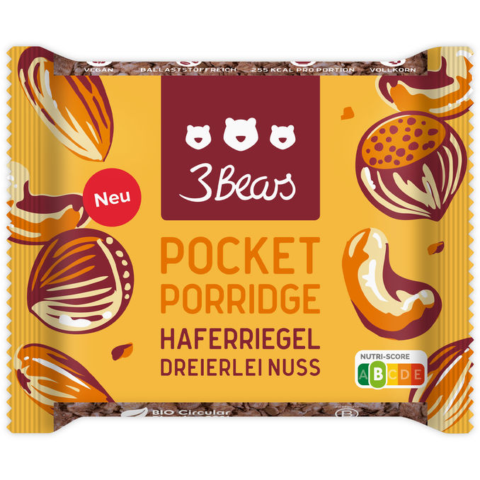 3Bears Müsliriegel Dreierlei Nuss