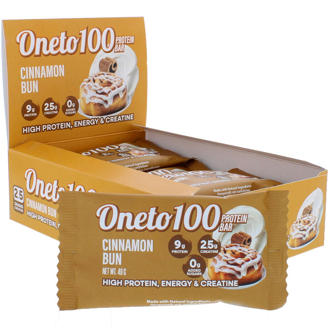Oneto100 Proteinbar Cinnamon Bun 12-pack