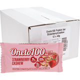 Oneto100 OnetoHundred Kreatin Proteinbar Strawberry Cashew 12-pak