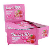 Oneto100 Proteiinipatukka Vadelma & Cashew 12-pack