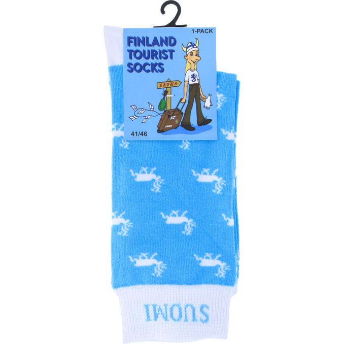 Svensk husman Strømper Finlandsfarger Elg 41-46 1 par