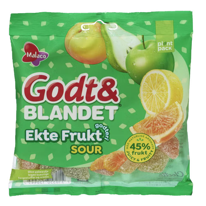 Malaco Gott & Blandat Äkta Frukt Sour
