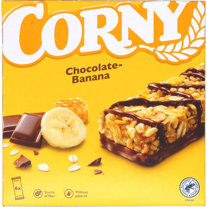 Corny Müslibarer Choklade & Banan 6-pak
