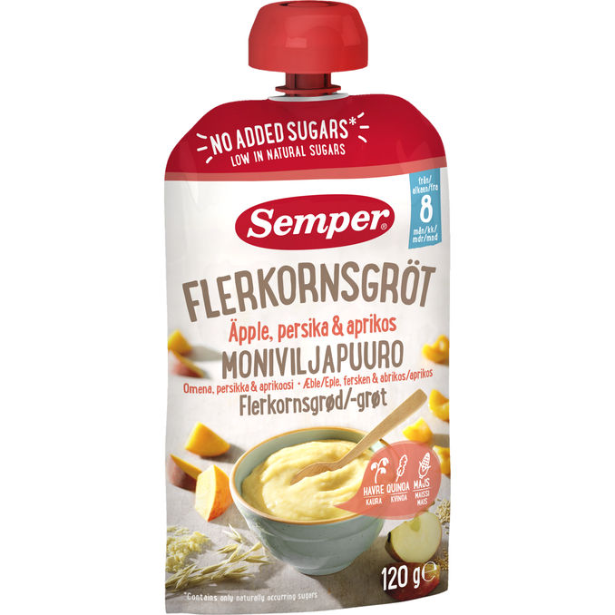 Semper Grötklämmis Äpple Persika & Aprikos