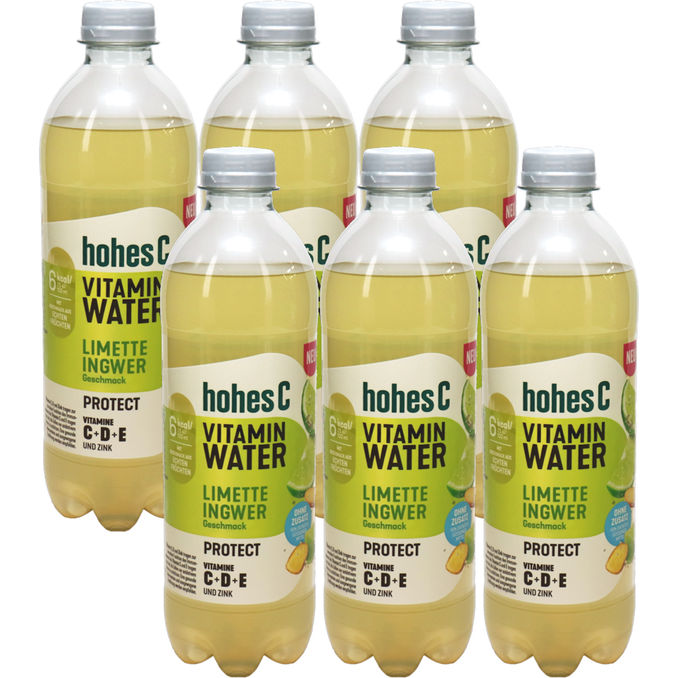 Hohes C Vitamin Water Kirsche, 6er Pack (EINWEG) zzgl. Pfand
