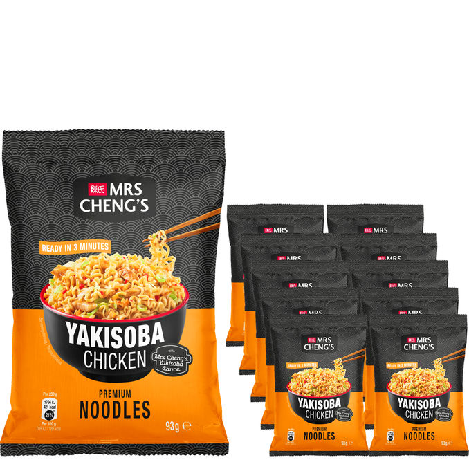 Mrs Chengs Snabbnudlar Mrs Yakisoba Chicken 10-pack