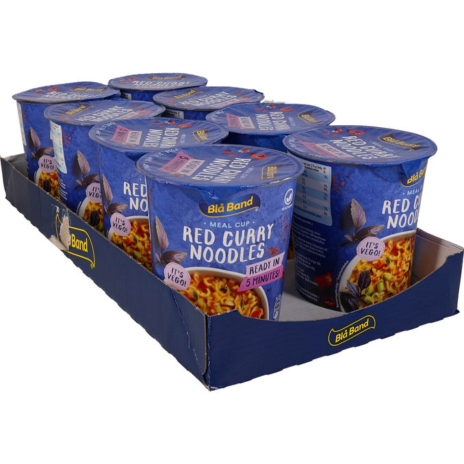 Blå Band Rød Karry Instant Nudler 8-pak