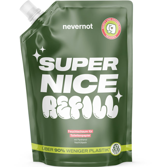 nevernot Feuchtschaum für Toilettenpapier Refill