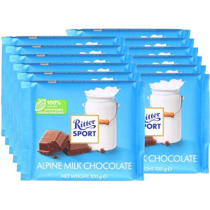 Ritter Sport Alpinmælk 12-pak