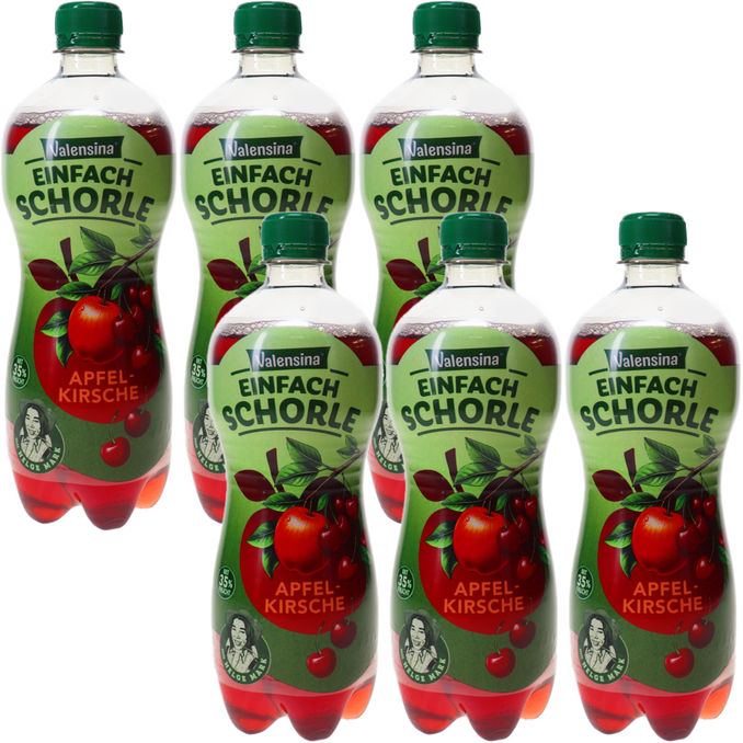 Valensina Apfel-Kirsch Schorle, 6er Pack (EINWEG) zzgl. Pfand