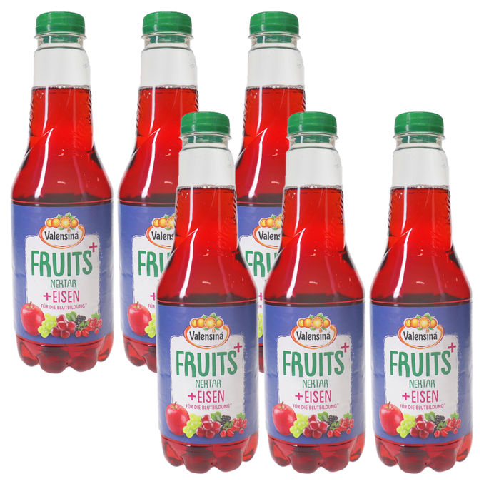 Valensina Fruchtnektar mit Vitaminen & Eisen, 6er Pack (EINWEG) zzgl. Pfand