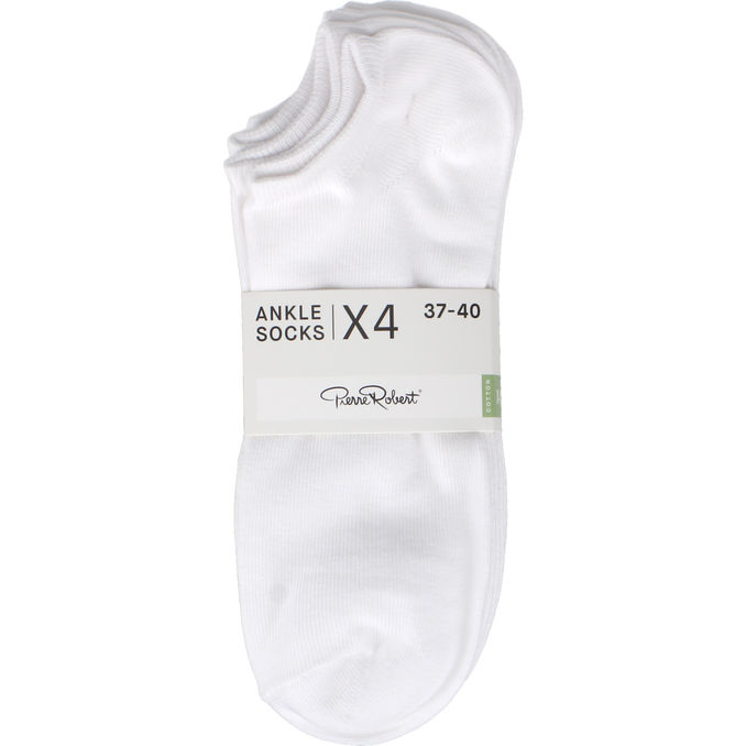 Pierre Robert Ankelstrumpor Vit Stl. 37-40 4-pack