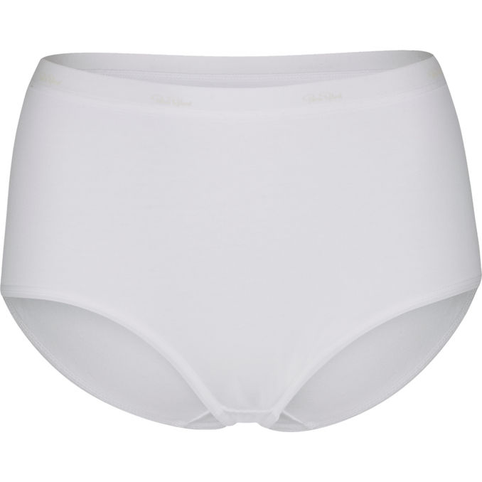 Pierre Robert Trosor Bomull High Waist Vit Stl. M