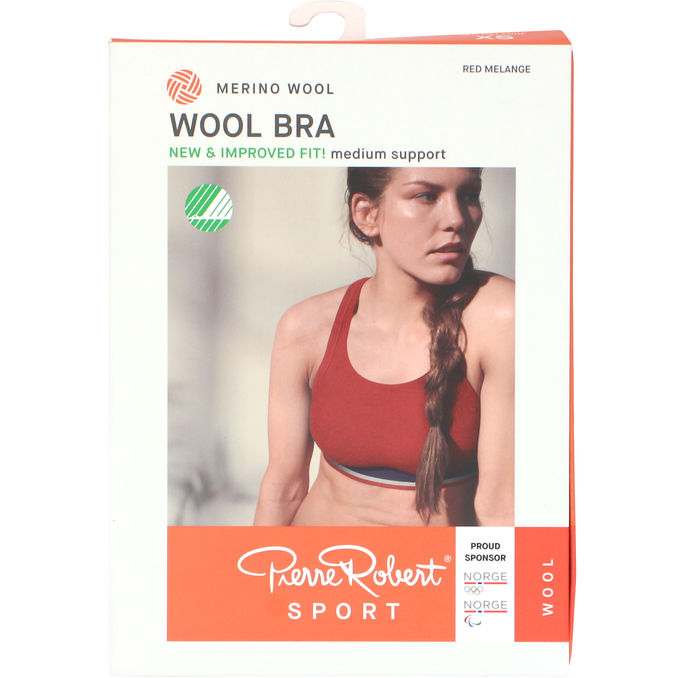 Pierre Robert Sports-BH Merinould Rød XS