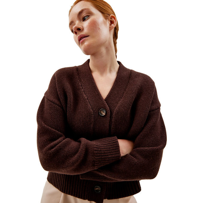 Pierre Robert Neuletakki Merinovillaa XS Ruskea