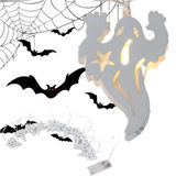 Verk Group Halloween-Geister-LED-Girlanden-Lichterkette, 2 m,