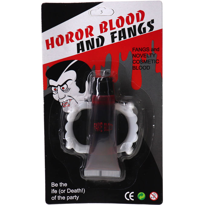 Verk Group Vampirzähne & Fake-Blut-Set
