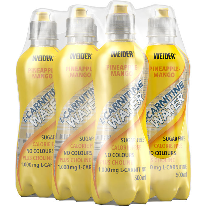 Weider L-Carnitine Wasser Ananas-Mango, 6er Pack (EINWEG) zzgl. Pfand