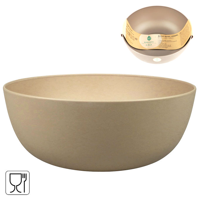 Zuperzozial Taupe Schale aus Biokunststoff
