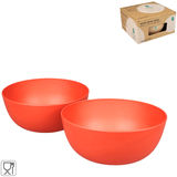 Zuperzozial Schale Boost aus Biokunststoff rot 18 cm 2er Set