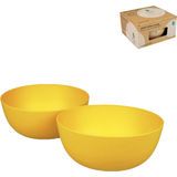 Zuperzozial Schale Boost aus Biokunststoff gelb 18 cm 2er Set