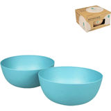 Zuperzozial Schale Boost aus Biokunststoff blau, 2er-Set