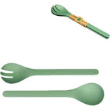 Zuperzozial Salatbesteck Veggie aus Biokunststoff grün 27 cm 2-teilig