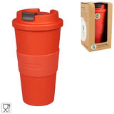 Zuperzozial Reisebecher Time-Out aus Biokunststoff rot 480 ml
