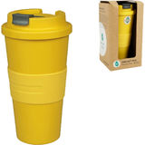 Zuperzozial Reisebecher Time-Out aus Biokunststoff gelb 480 ml