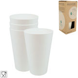 Zuperzozial Becher Reload-Cup aus Biokunststoff weiß? 400 ml 4er Set