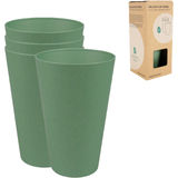Zuperzozial Becher Reload-Cup aus Biokunststoff grün 400 ml 4er Set
