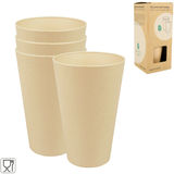 Zuperzozial Beige Becher aus Biokunststoff, 4er-Set