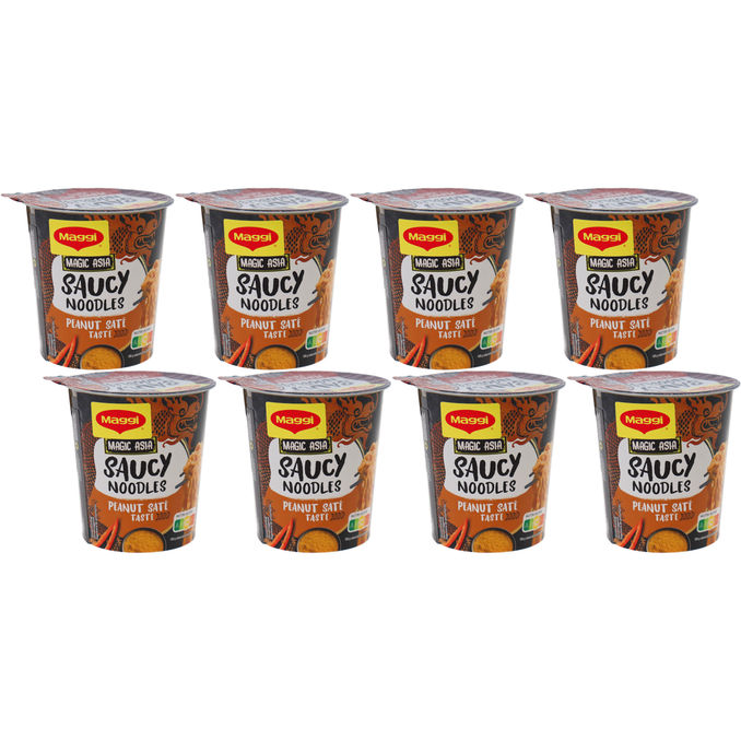 Maggi Instant Nudeln Erdnusbutter, 8er Pack
