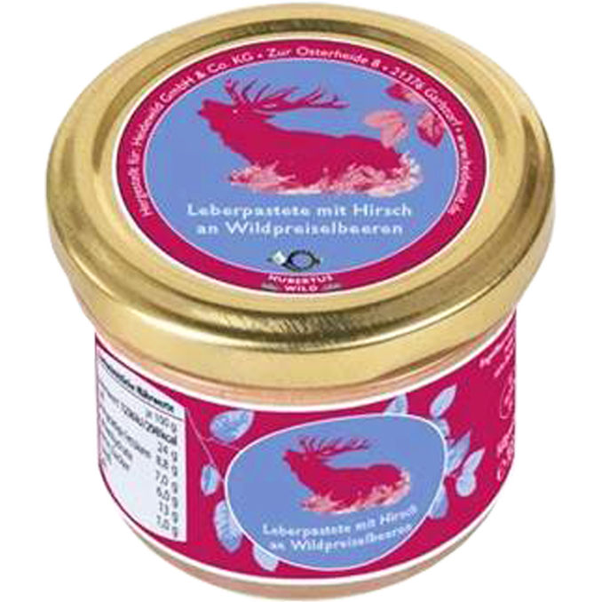 Hubertuswild Leberpastete mit Hirsch an Wildpreiselbeeren