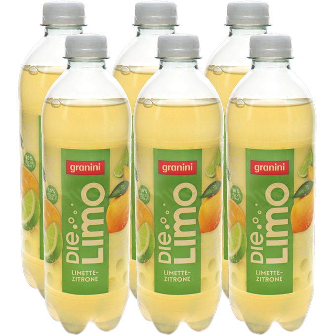 granini Limonade Limette-Zitrone, 6er Pack (EINWEG) zzgl. Pfand
