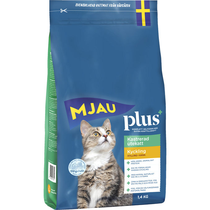 Mjau Kastreret Udekat Tørfoder