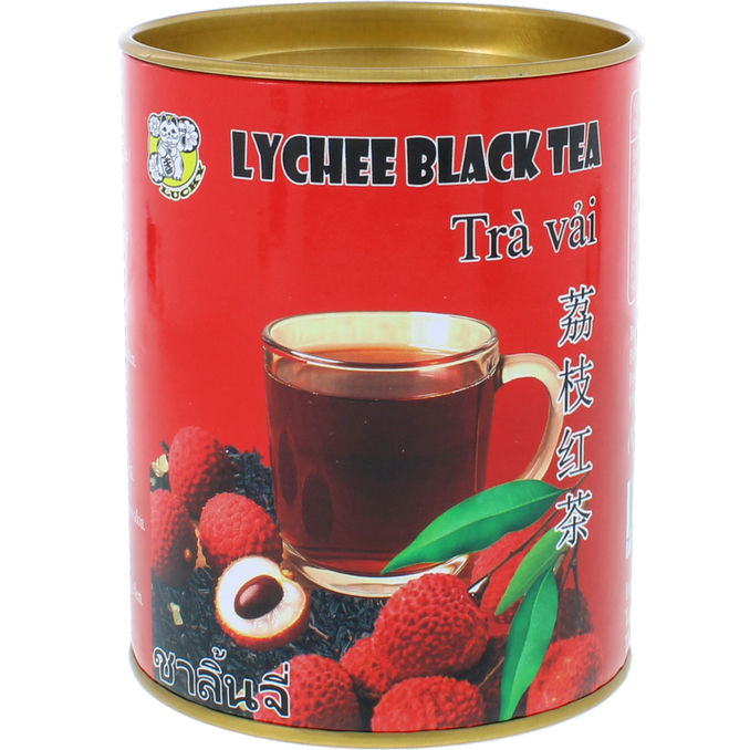 Lucky Katt Litchi Svart Te
