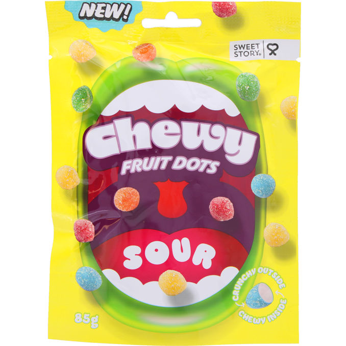 Sweet Story Godis Chewy Fruit Dots Sour