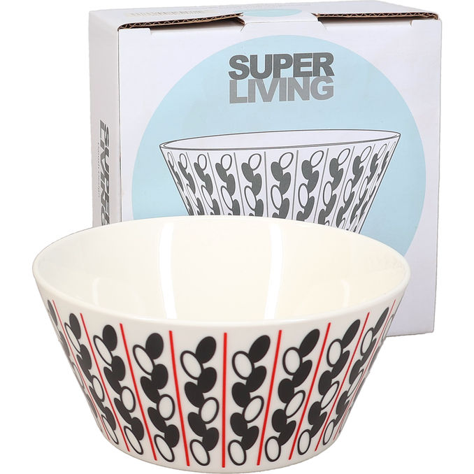 Superliving Skål Alicia Svart/Röd