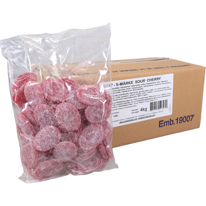 S-Märke Sour Cherry Vingummier 4 kg