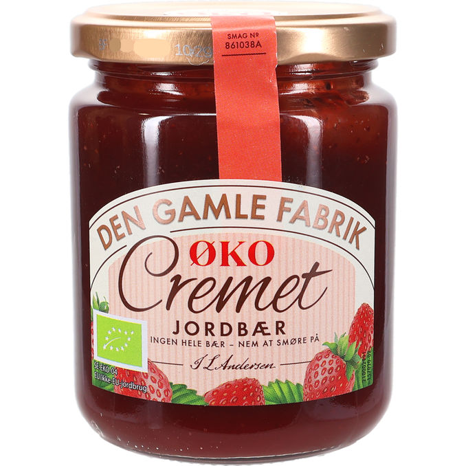 Den gamle fabrik Øko Cremet Jordbærsyltetøj