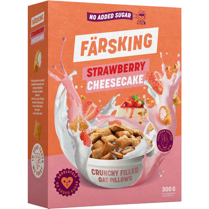 Färsking Havrekuddar Strawberry Cheesecake