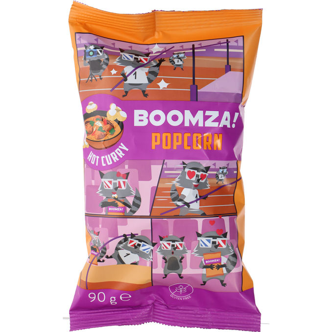 Boomza Popcorn Hot Curry Smag